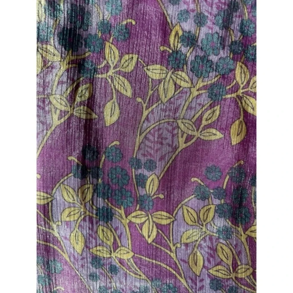 Theme Size‎ Small Women’s Floral Tunic Midi Dress Purple